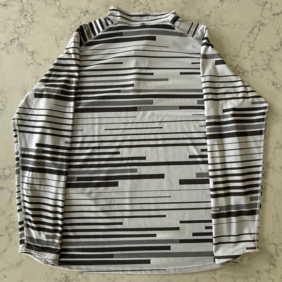 Nike Dry-Fit Gray Element Stripe 1/2-Zip Running Pull Over - Mens XL - Picture 2 of 5